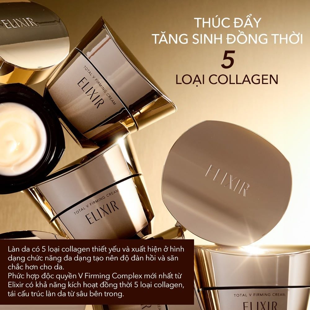  A63: DEAL 3: KEM DƯỠNG CẢI THIỆN CHẢY XỆ NGĂN NGỪA LÃO HÓA ELIXIR TOTAL V FIRMING CREAM 50G 