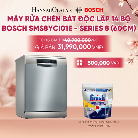  MÁY RỬA CHÉN BÁT ĐỘC LẬP 14 BỘ BOSCH SMS8YCI01E - A2250 