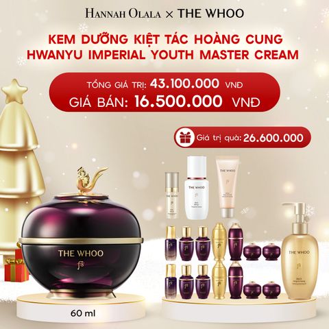  A369_DEAL 8: BỘ KEM DƯỠNG KIỆT TÁC HOÀNG CUNG THE WHOO HWANYU IMPERIAL YOUTH MASTER CREAM 60ML 