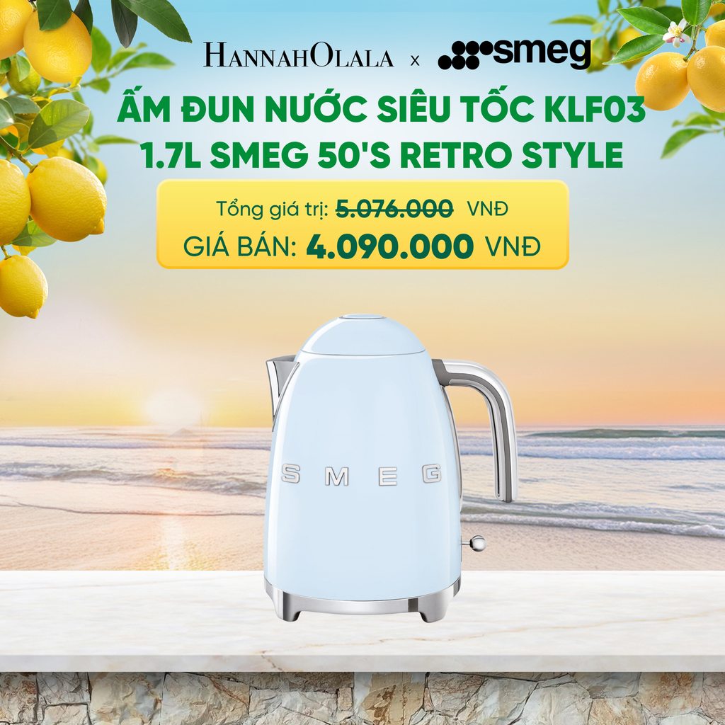  ẤM ĐUN NƯỚC SIÊU TỐC KLF03 1.7L SMEG 50'S RETRO STYLE - A2643 