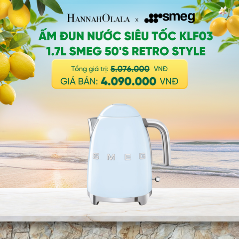  ẤM ĐUN NƯỚC SIÊU TỐC KLF03 1.7L SMEG 50'S RETRO STYLE - A2643 