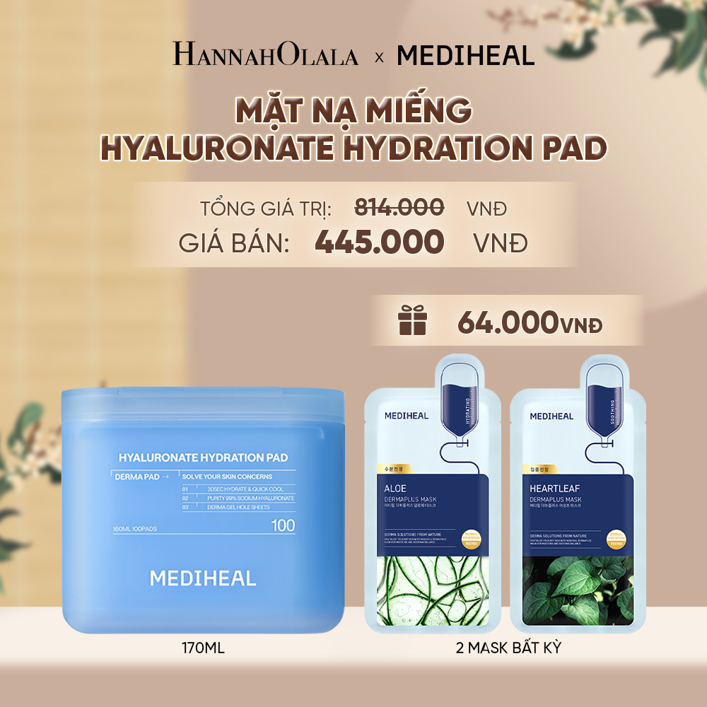  MEDIHEAL BỘ SẢN PHẨM TONER PAD 170ML - A1673 