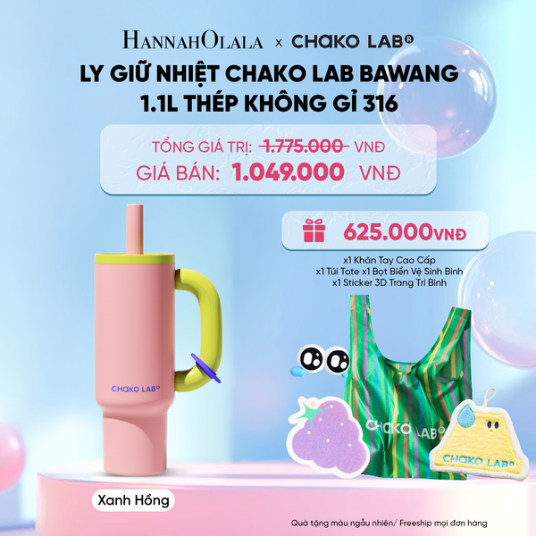  LY GIỮ NHIỆT CHAKO LAB BAWANG 1.1L THÉP KHÔNG GỈ 316 