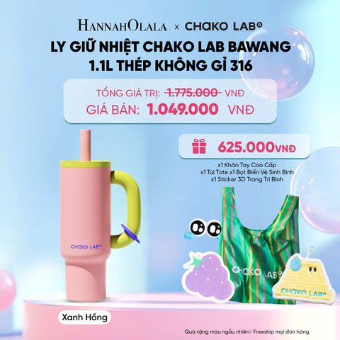  LY GIỮ NHIỆT CHAKO LAB BAWANG 1.1L THÉP KHÔNG GỈ 316 