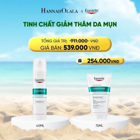  A1211_DEAL 8: TINH CHẤT GIÚP GIẢM THÂM MỤN VÀ DƯỠNG SÁNG DA EUCERIN DERMOPURE CLINICAL TRIPLE ACTION 40ML 