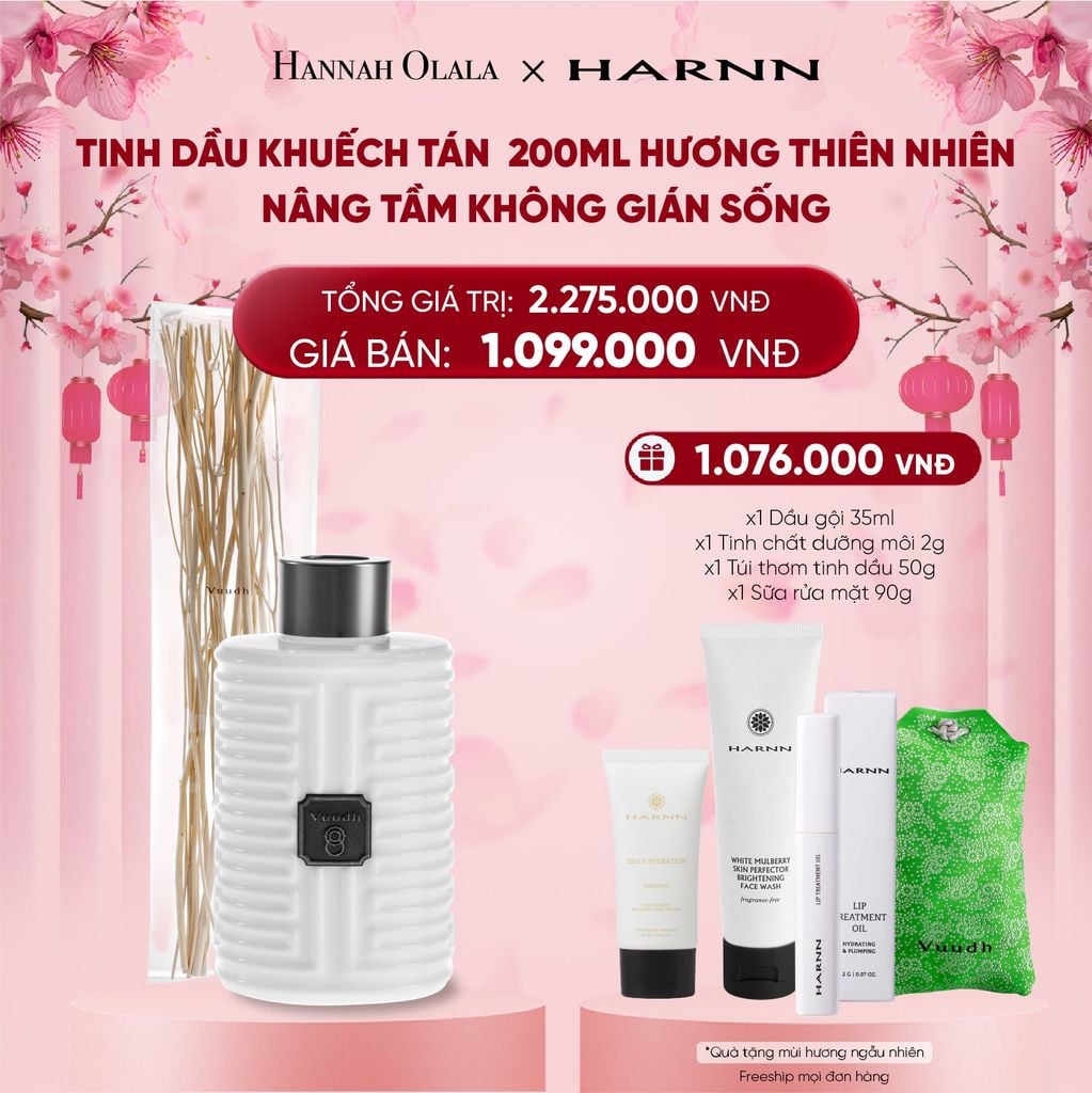  DEAL 8. TINH DẦU KHUẾCH TÁN 200ML HƯƠNG THIÊN NHIÊN - NÂNG TẦM KHÔNG GIÁN SỐNG 