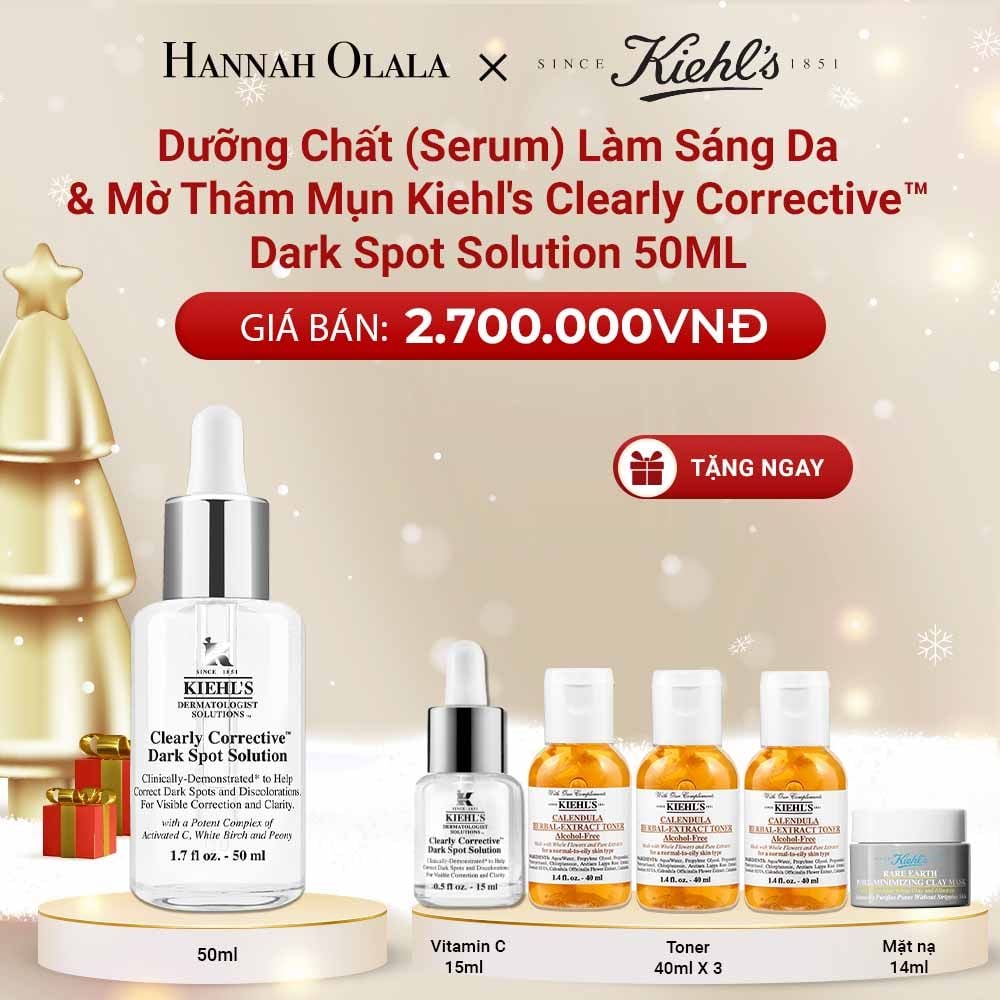 DEAL 1: DƯỠNG CHẤT (SERUM) VITAMIN C GIÚP DA TRÔNG CĂNG BÓNG SAU 7 NGÀY KIEHL'S CLEARLY CORRECTIVE™ DARK SPOT SOLUTION 50ML 