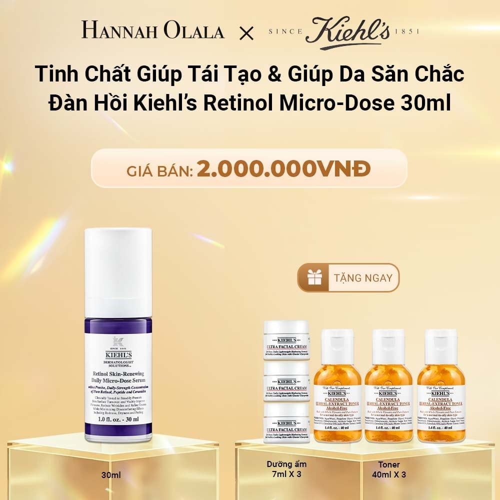  DEAL 13: TINH CHẤT GIÚP TÁI TẠO & GIÚP DA SĂN CHẮC ĐÀN HỒI KIEHL’S RETINOL MICRO-DOSE 30ML 