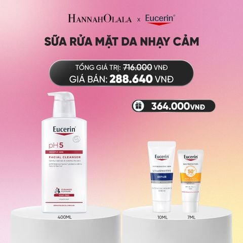  SỮA RỬA MẶT KHÔNG GÂY KÍCH ỨNG CHO DA NHẠY CẢM EUCERIN PH5 FACIAL CLEANSER 400ML_A1577 