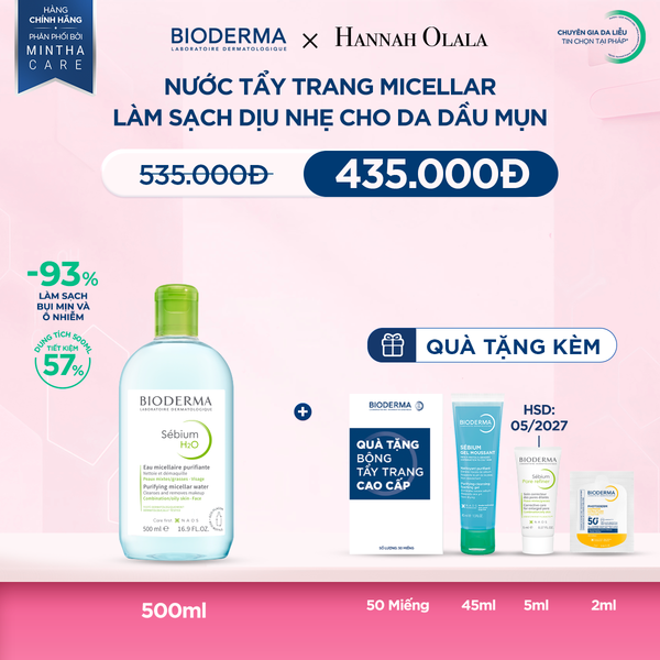  DEAL 8: NƯỚC TẨY TRANG MICELLAR LÀM SẠCH CHO DA DẦU MỤN 