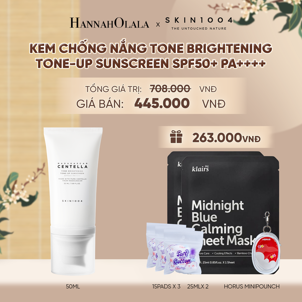  SKIN1004 KEM CHỐNG NẮNG MADAGASCAR CENTELLA TONE BRIGHTENING TONE-UP SUNSCREEN SPF50+ PA++++ 50ML - A1099 