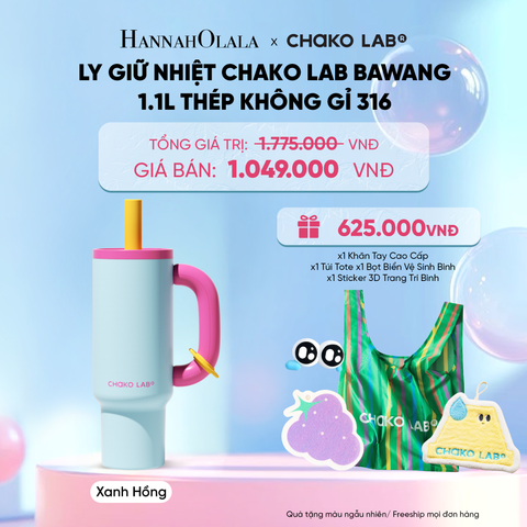  LY GIỮ NHIỆT CHAKO LAB BAWANG 1.1L THÉP KHÔNG GỈ 316 - L33 