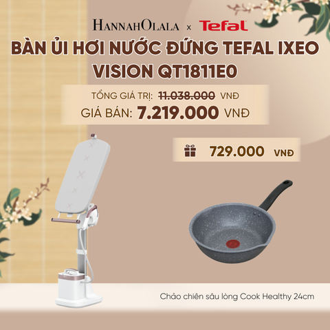  BÀN ỦI HƠI NƯỚC ĐỨNG TEFAL IXEO VISION QT1811E0, 1830009516 - A614 