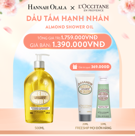  A468_DEAL 7B: DẦU TẮM HẠNH NHÂN ALMOND SHOWER OIL 500ML 