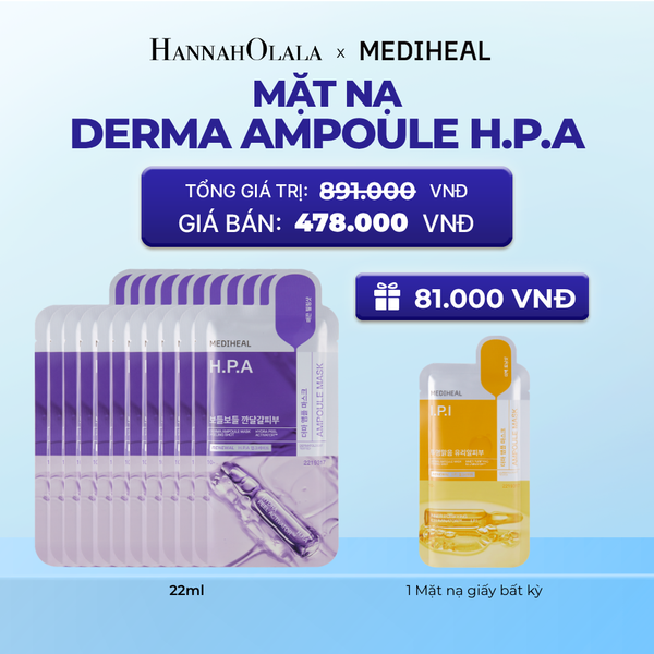  MEDIHEAL MẶT NẠ DERMA AMPOULE MASK 26ML (COMBO 10 MIẾNG) BẤT KỲ 