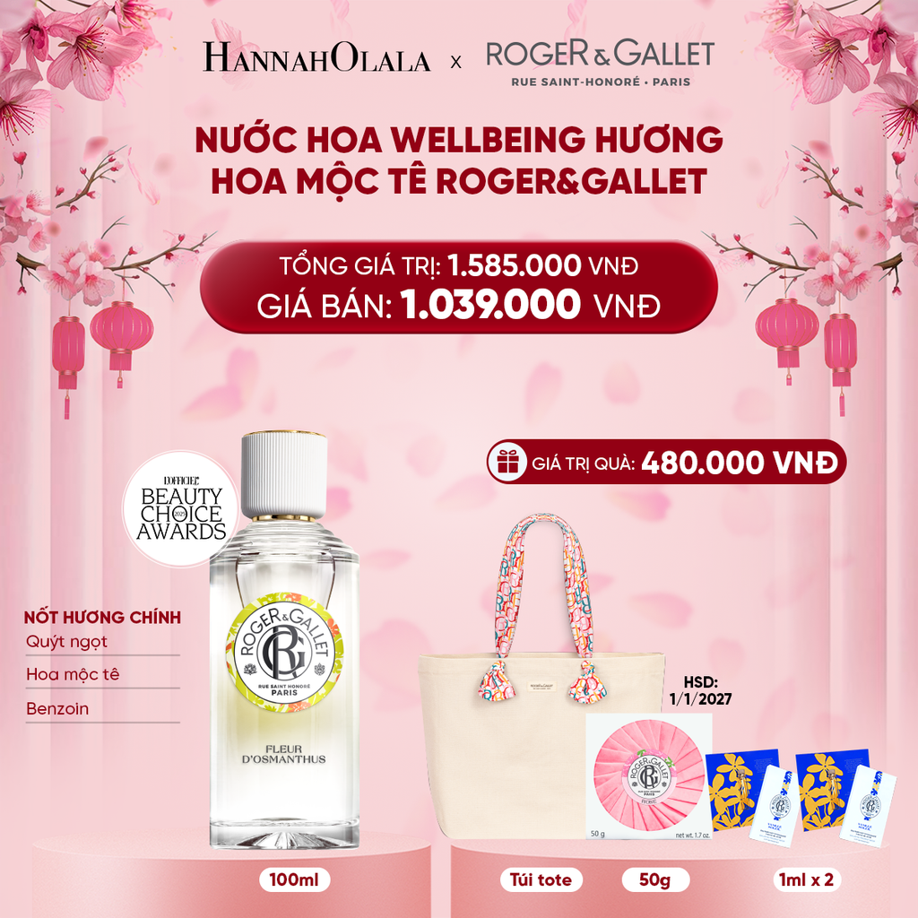 DEAL 2: NƯỚC HOA WELLBEING ROGER&GALLET 100ML 