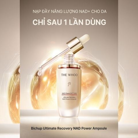  PHIÊN BẢN TẾT ĐỘC LẬP - BỘ TINH CHẤT TĂNG CƯỜNG NGỪA LÃO HÓA CHUYÊN SÂU THE WHOO BICHUP ULTIMATE RECOVERY NAD POWER AMPOULE 50ML SPECIAL SET 