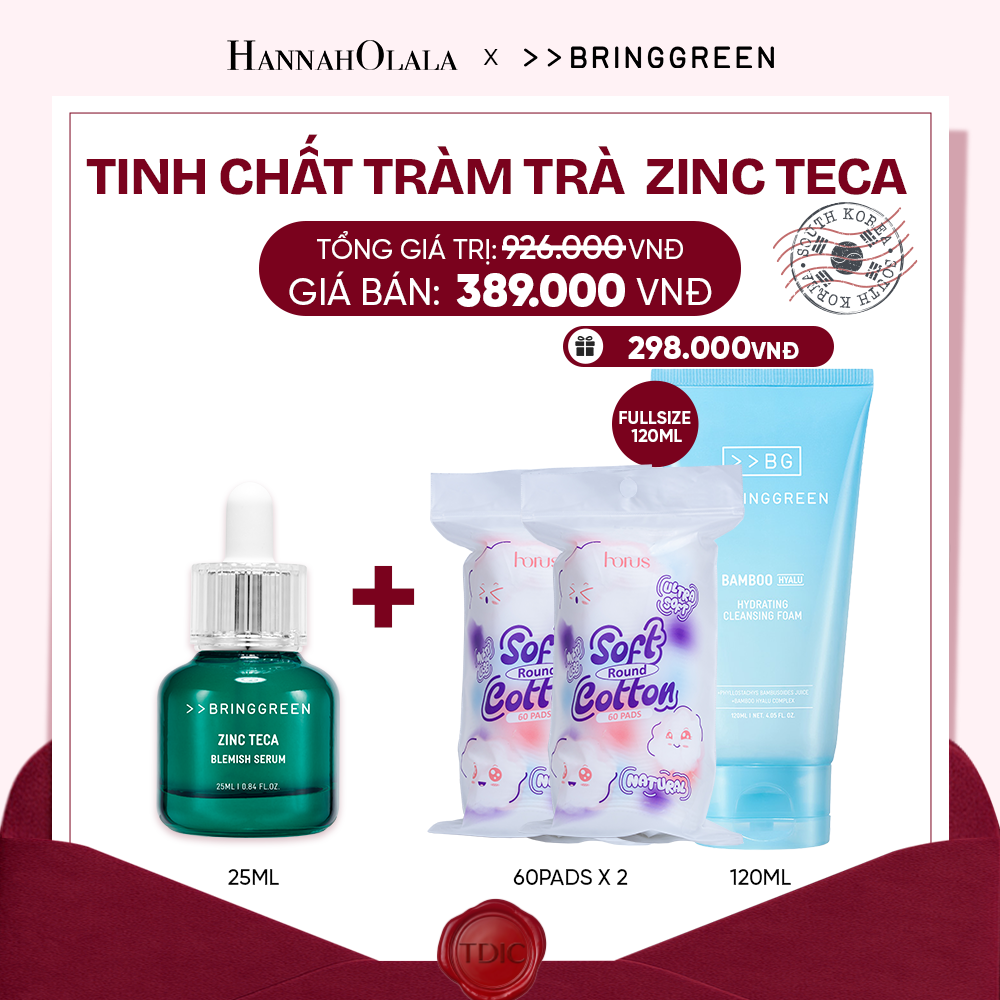  TINH CHẤT TRÀM TRÀ BRING GREEN ZINC TECA BLEMISH SERUM DÀNH CHO DA DẦU MỤN 25ML_M48 