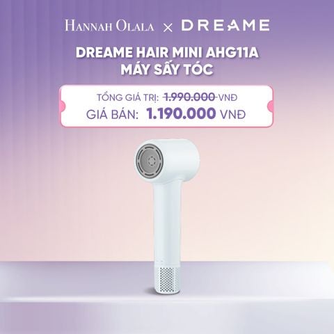  DREAME HAIR MINI AHG11A MÁY SẤY TÓC ION ÂM SIÊU NHỎ GỌN 270G ĐỘNG CƠ TỐC ĐỘ CAO - BH 24 THÁNG - H021 