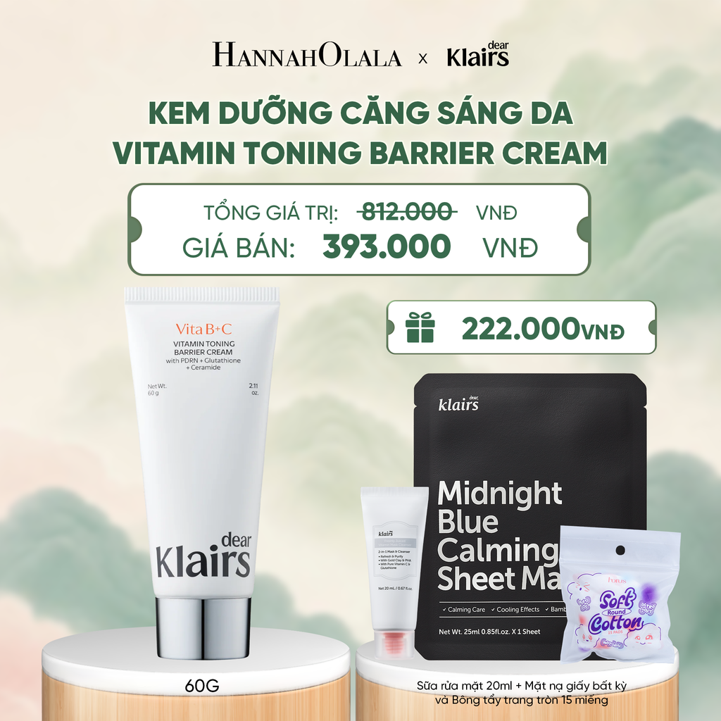  DEAR KLAIRS KEM DƯỠNG VITAMIN TONING BARRIER CREAM 60G - A1444 