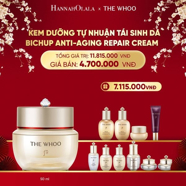  DEAL 09: KEM DƯỠNG TỰ NHUẬN TÁI SINH DA THE WHOO BICHUP ANTI-AGING REPAIR CREAM 50ML 