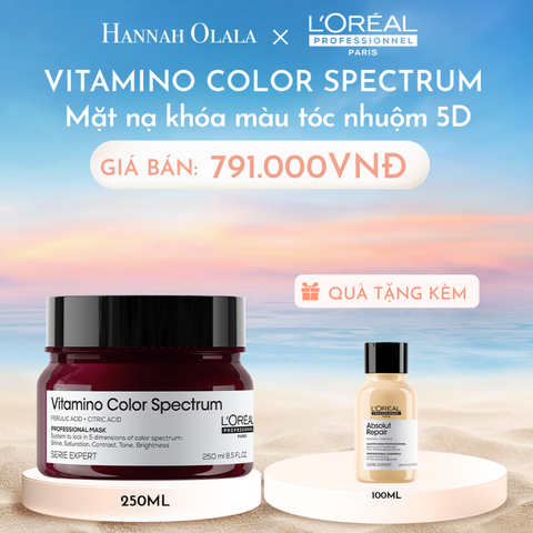  C881_DEAL 8: MẶT NẠ KHÓA MÀU 5D CHUYÊN NGHIỆP GIÚP KHÓA MÀU NHUỘM, BÓNG TÓC L'ORÉAL PROFESSIONNEL VITAMINO COLOR SPECTRUM 250ML 