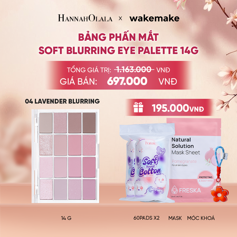  WAKEMAKE BẢNG PHẤN MẮT SOFT BLURRING EYE PALETTE 14G - A1953 