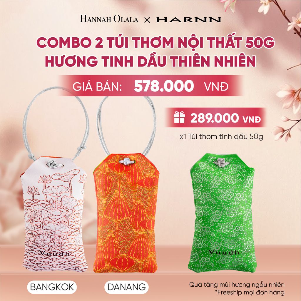  COMBO 2 TÚI THƠM NỘI THẤT 50G HƯƠNG TINH DẦU THIÊN NHIÊN - A1417 