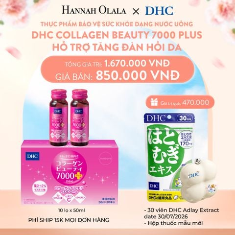  A235_DEAL 8: THỰC PHẨM BẢO VỆ SỨC KHỎE DHC COLLAGEN BEAUTY 7000 PLUS DẠNG NƯỚC UỐNG HỖ TRỢ TĂNG ĐÀN HỒI DA 