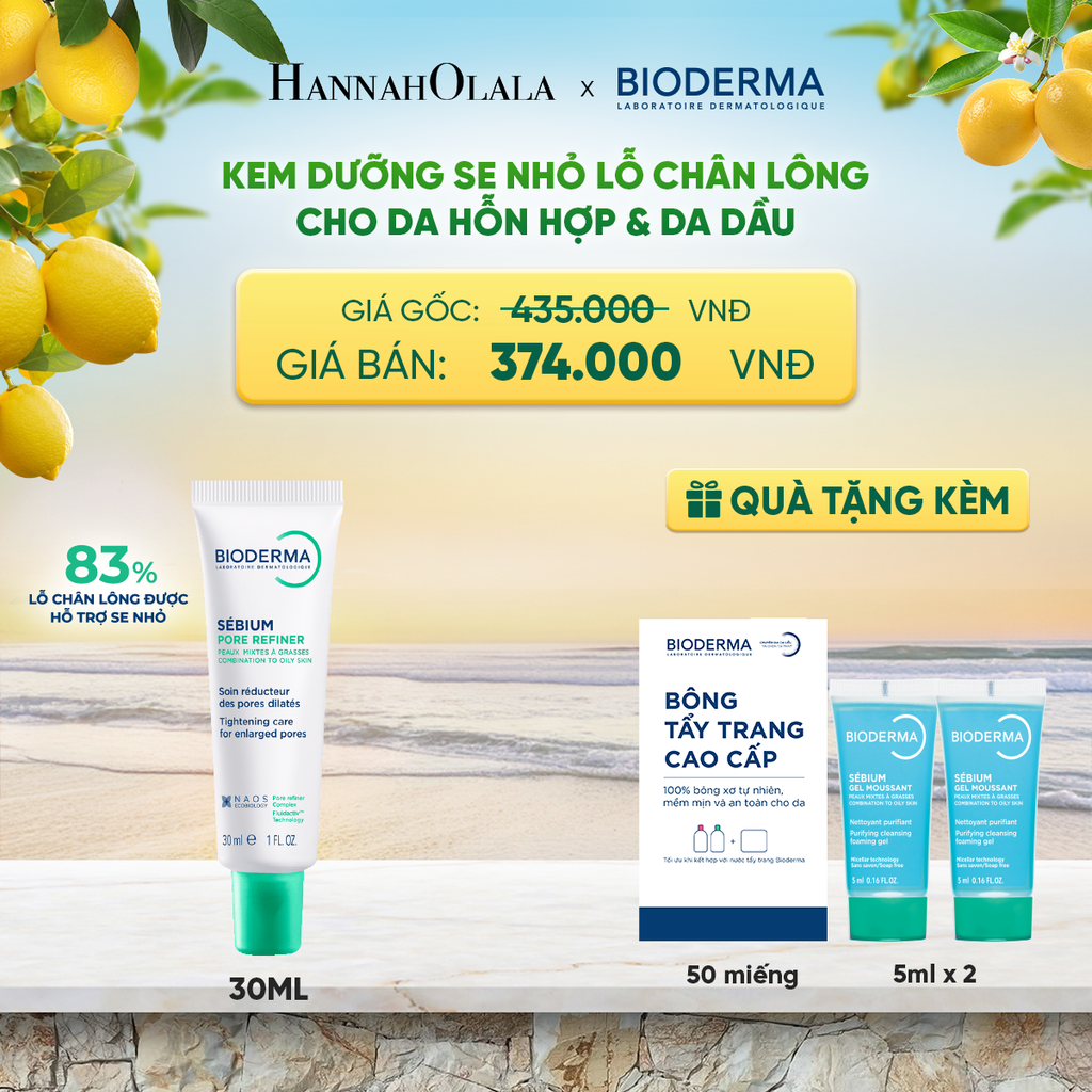 KEM DƯỠNG THU NHỎ LỖ CHÂN LÔNG CHO DA DẦU MỤN 