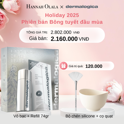  E433: DEAL 8: HOLIDAY 2025 LIMITED VERSION: TẨY DA CHẾT SÁNG MỊN – RẠNG RỠ DAILY MICROFOLIANT (VỎ HỘP LỄ HỘI + REFILL 74GR) 