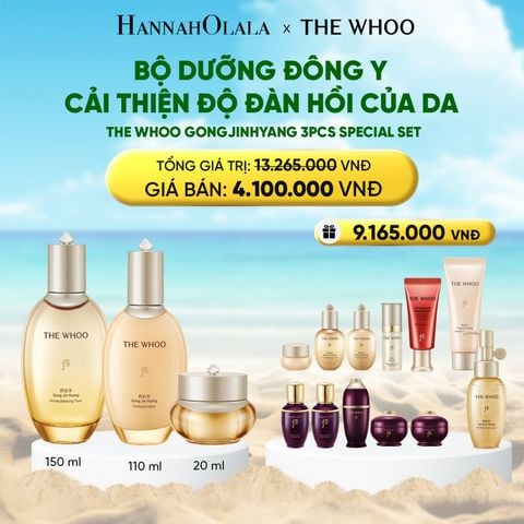  PHIÊN BẢN ĐẶC BIỆT - BỘ DƯỠNG ĐÔNG Y CẢI THIỆN ĐỘ ĐÀN HỒI CỦA DA THE WHOO GONGJINHYANG 3PCS SPECIAL SET 