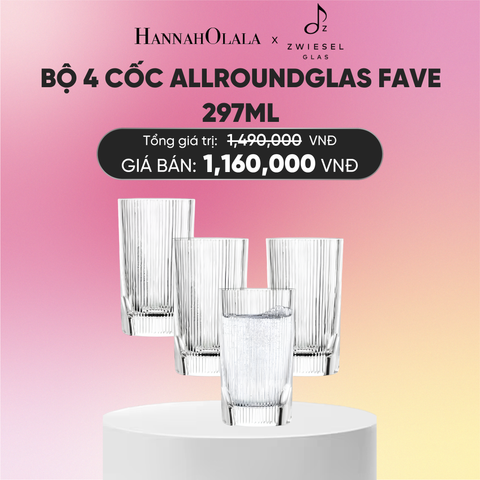  BỘ 4 CỐC ZWIESEL ALLROUNDGLAS FAVE 124304 297ML 