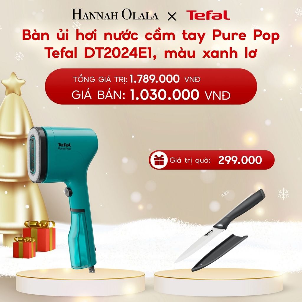  A168_DEAL 4: BÀN ỦI HƠI NƯỚC CẦM TAY PURE POP TEFAL DT2020E1 