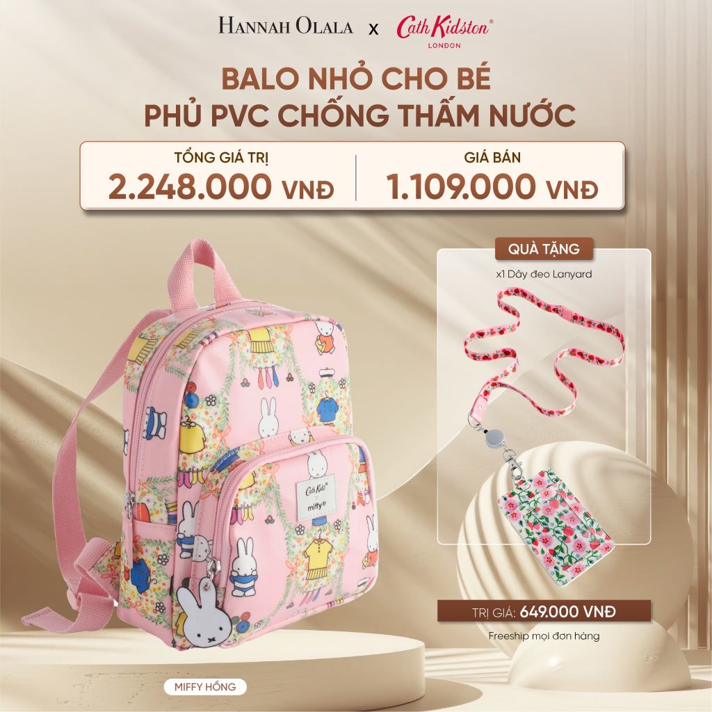  DEAL 8: BALO NHỎ CHO BÉ CATH KIDSTON PHỦ PVC CHỐNG THẤM NƯỚC 