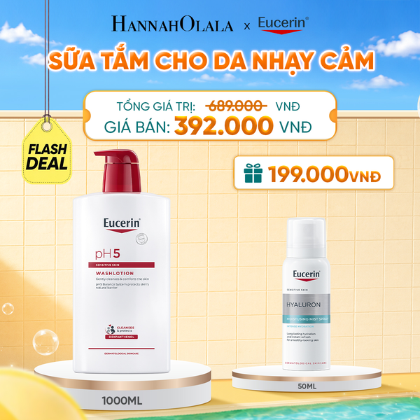  SỮA TẮM CHO DA NHẠY CẢM EUCERIN PH5 SENSITIVE SKIN WASHLOTION 1000ML 