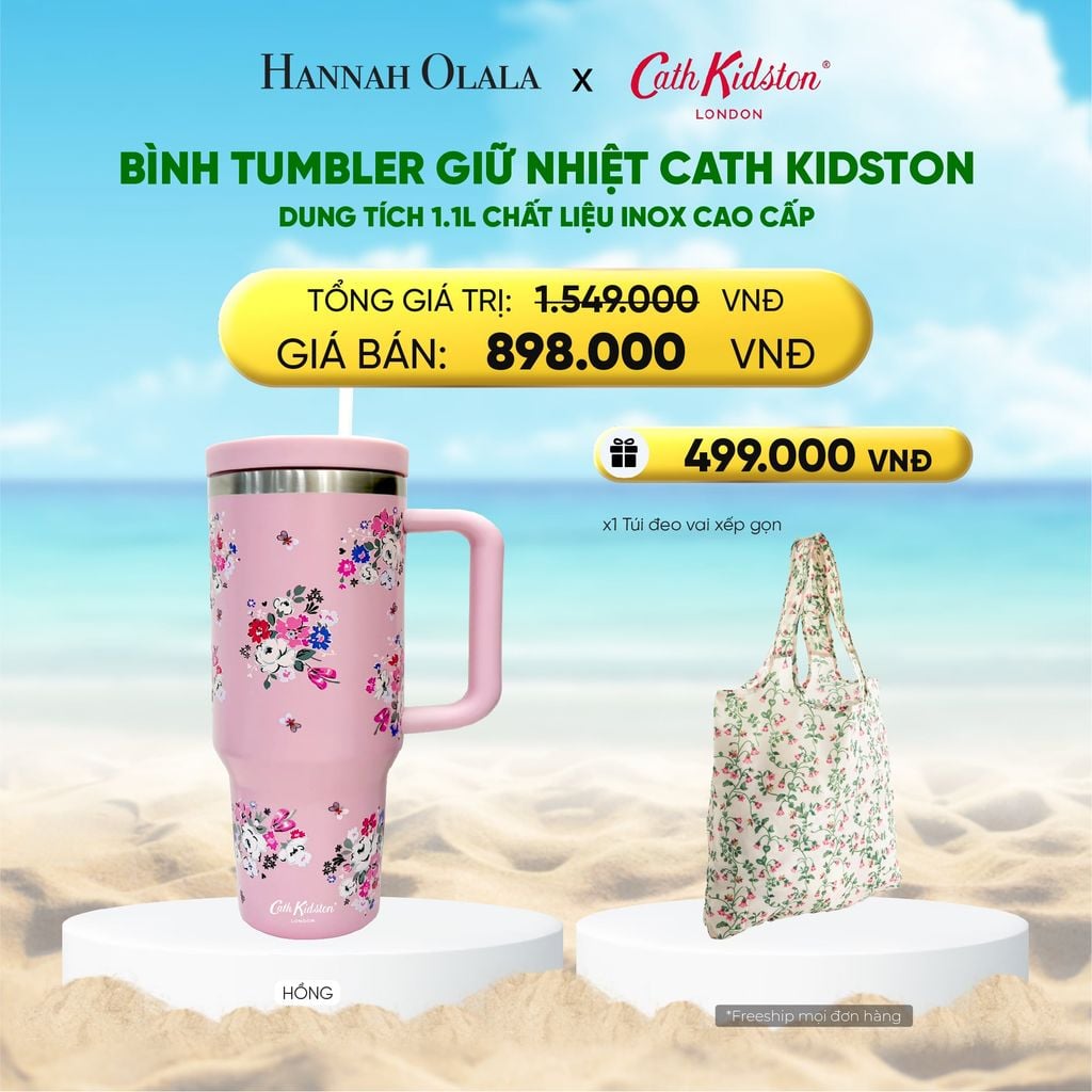  DEAL 8. BÌNH TUMBLER GIỮ NHIỆT CATH KIDSTON DUNG TÍCH 1.1L CHẤT LIỆU INOX CAO CẤP 