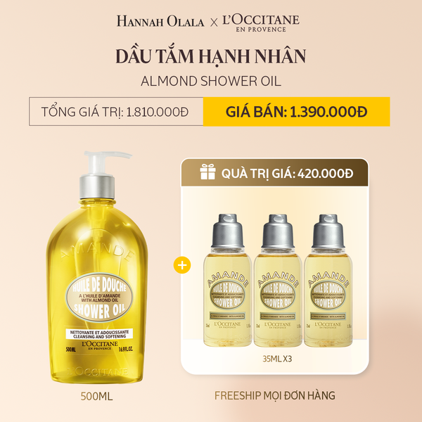  A9684_DEAL 7D: DẦU TẮM HẠNH NHÂN ALMOND SHOWER OIL 500ML 