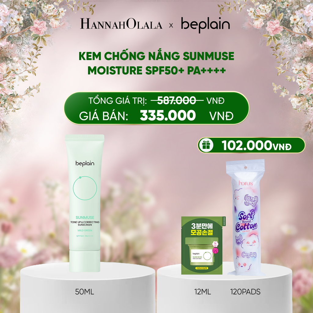  E1452_DEAL 3: KEM CHỐNG NẮNG BEPLAIN SUNMUSE SUNSCREEN SPF50+ PA++++ 50ML PHÂN LOẠI BẤT KÌ 