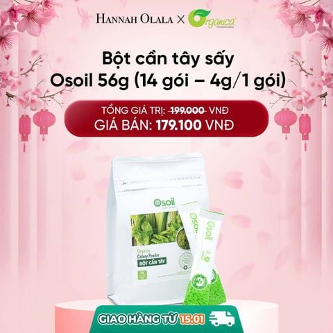  DEAL 28: [GIAO HÀNG 15/01/2026] BỘT CẦN TÂY SẤY OSOIL 56GR (14 GÓI - 4GR/1 GÓI) 