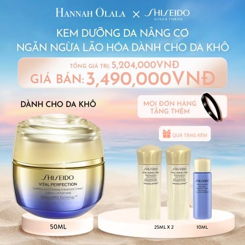  C890_DEAL 8: KEM DƯỠNG DA SHISEIDO VITAL PERFECTION UPLIFTING AND FIRMING ADVANCED CREAM SOFT 50ML 