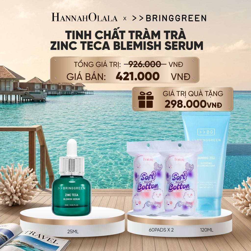  TINH CHẤT TRÀM TRÀ BRING GREEN ZINC TECA BLEMISH SERUM DÀNH CHO DA DẦU MỤN 25ML_ D966 