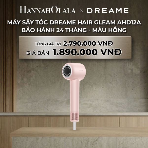  DREAME HAIR GLEAM AHD12A MÁY SẤY TÓC ION ÂM 4 CHẾ ĐỘ SẤY NÓNG LẠNH 200 TRIỆU ION ÂM - BH 24 THÁNG 