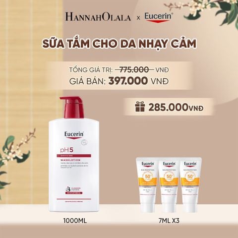  SỮA TẮM CHO DA NHẠY CẢM EUCERIN PH5 WASHLOTION 1000ML - A1222 