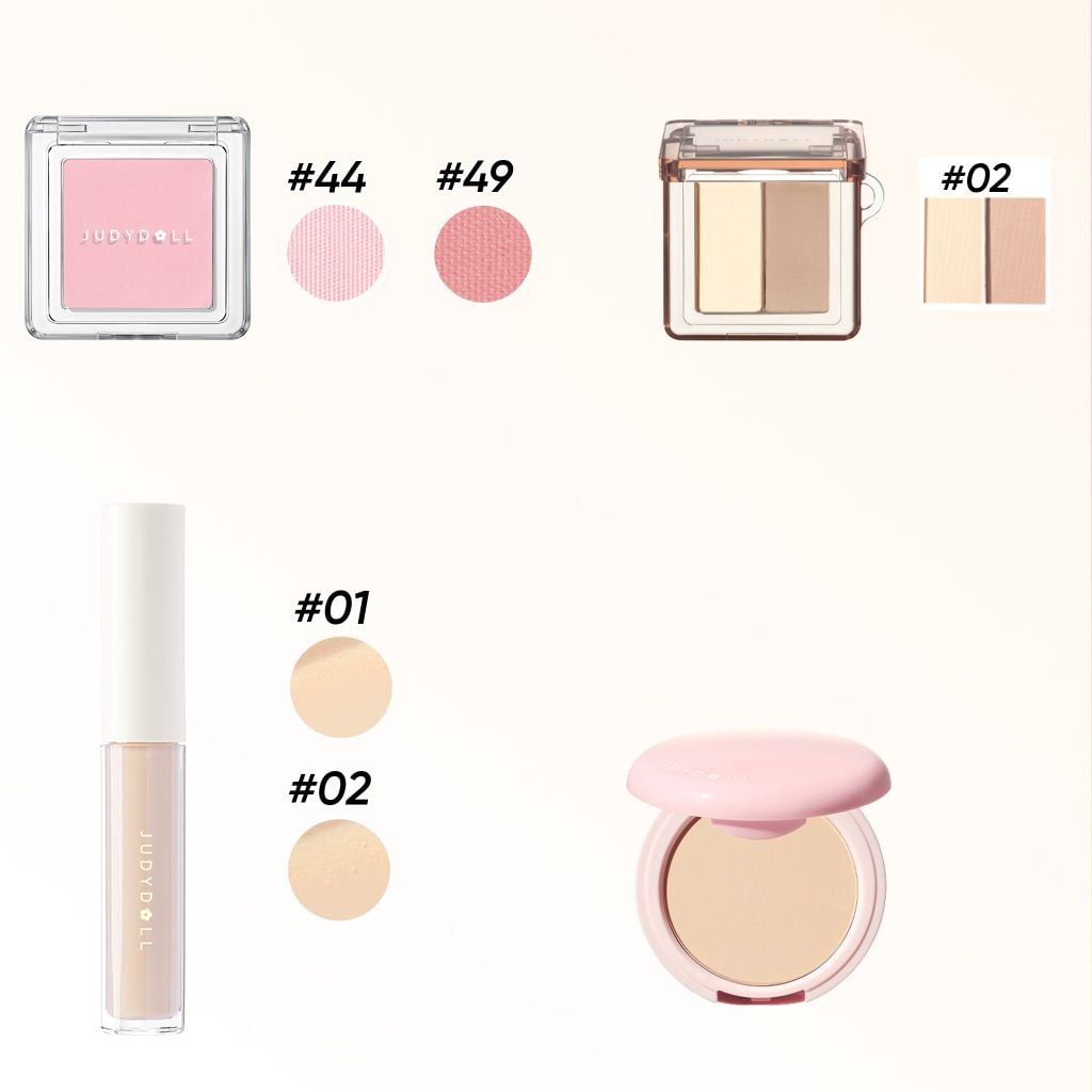  CHE KHUYẾT ĐIỂM + MÁ HỒNG ĐƠN + BẢNG TẠO KHỐI MINI + PHẤN NÉN MINI_ D1765 