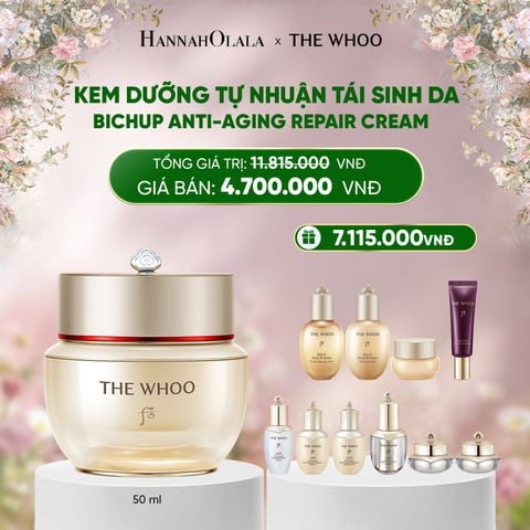  DEAL 09: [FLASH DEAL] KEM DƯỠNG TỰ NHUẬN TÁI SINH DA THE WHOO BICHUP ANTI-AGING REPAIR CREAM 50ML 