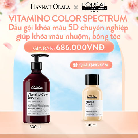  A474_DEAL 13: DẦU GỘI KHÓA MÀU 5D CHUYÊN NGHIỆP GIÚP KHÓA MÀU NHUỘM, BÓNG TÓC L'ORÉAL PROFESSIONNEL VITAMINO COLOR SPECTRUM 500ML 