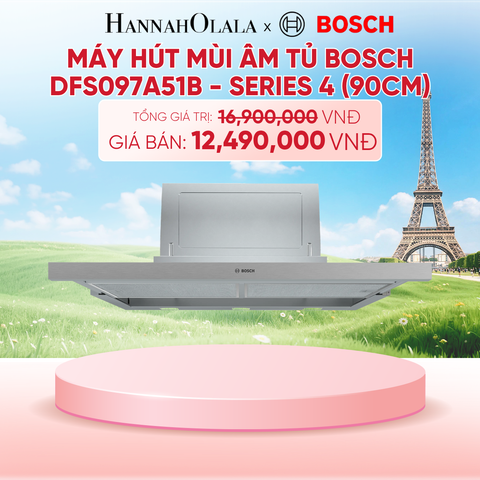  MÁY HÚT MÙI ÂM TỦ BOSCH DFS097A51B - SERIES 4 (90CM) - B189 