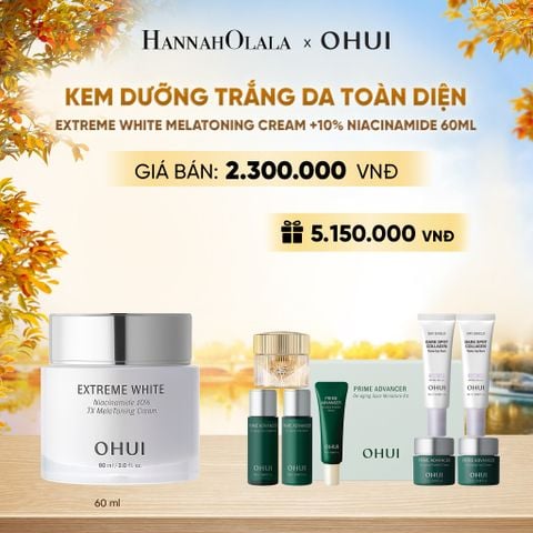  KEM DƯỠNG TRẮNG DA TOÀN DIỆN OHUI EXTREME WHITE MELATONING CREAM +10% NIACINAMIDE 60ML - E2173 