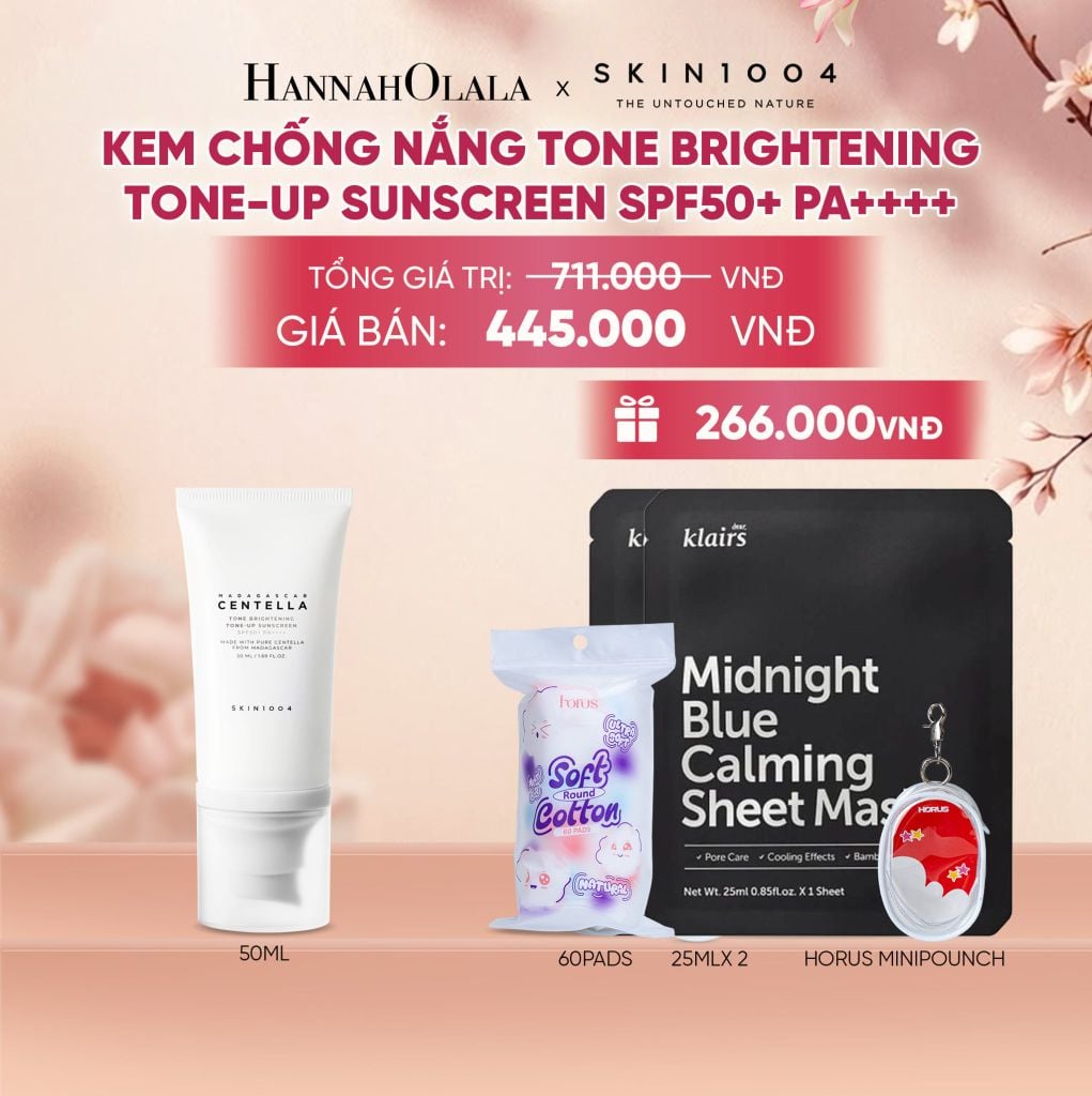 SKIN1004 KEM CHỐNG NẮNG MADAGASCAR CENTELLA TONE BRIGHTENING TONE-UP SUNSCREEN SPF50+ PA++++ 50ML - A509 